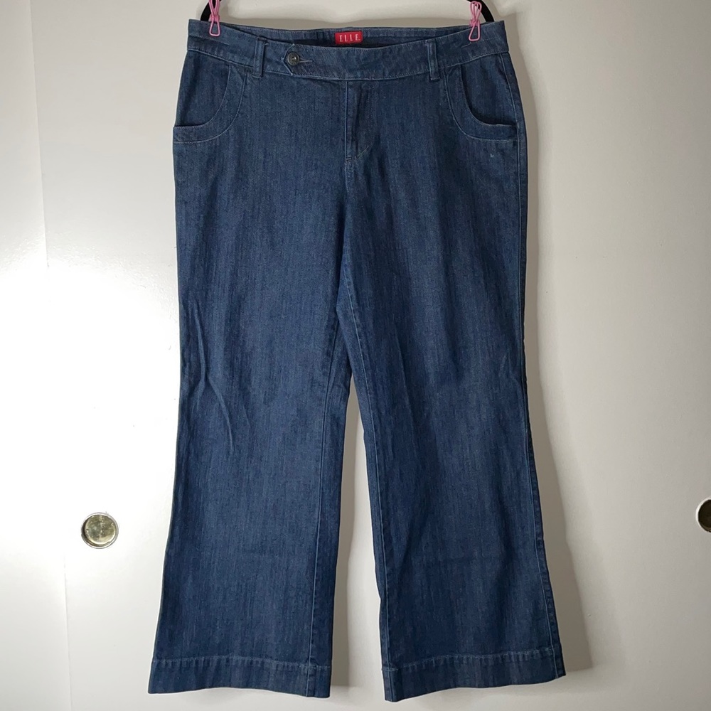 Wide Leg Denim Trousers